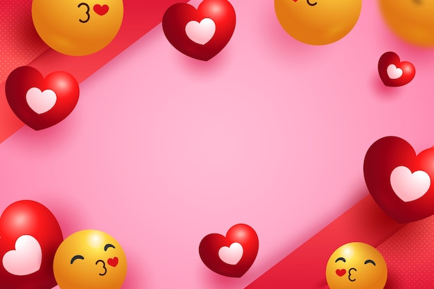 Free Vector | Emoji love background