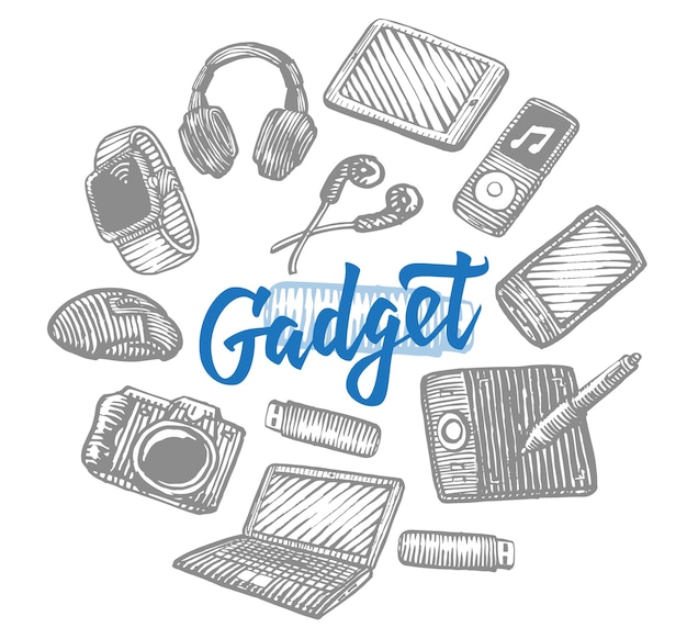 Free Vector electronic gadgets collection