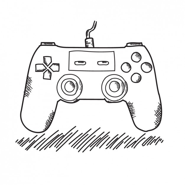 Free Vector hand drawn game controller