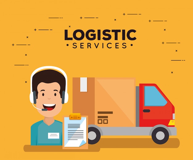 Logistic services with support agent