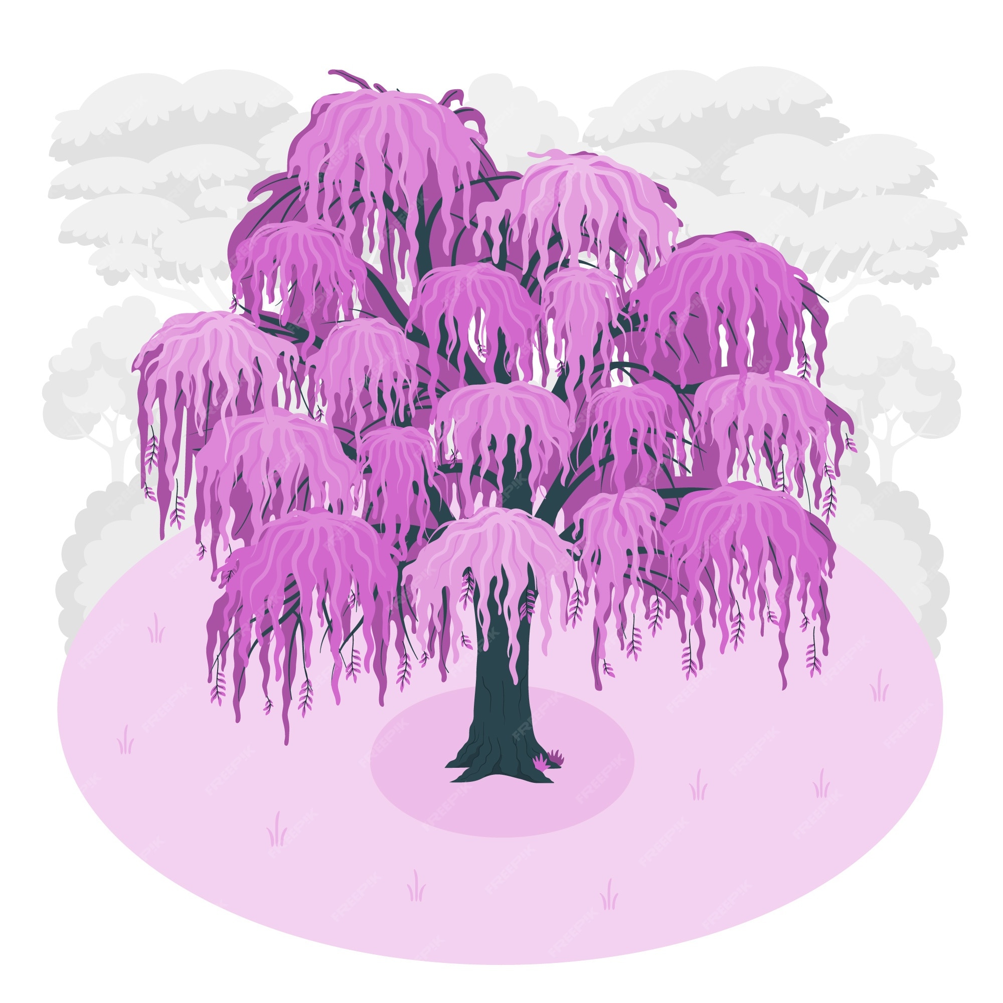 clipart weeping willow tree