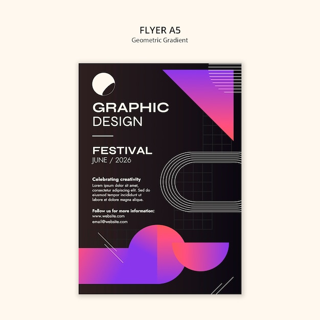 Free PSD gradient  geometric shapes template