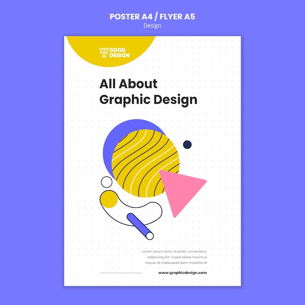 Free PSD vertical poster for graphic design