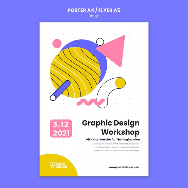 Free PSD vertical poster template for graphic design