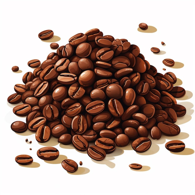 coffee drink bean seed isolated food espresso caffeine illustration ingredient roasted ve