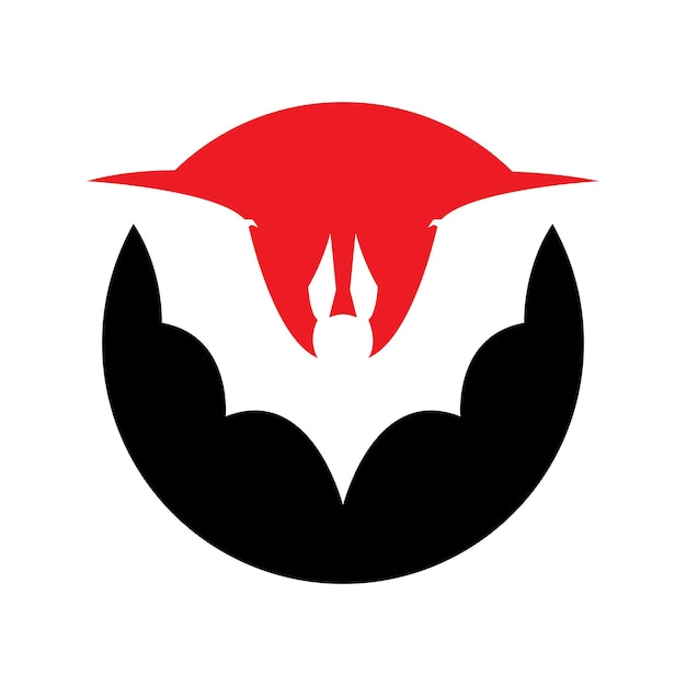 Bat ilustration vector icon logo template