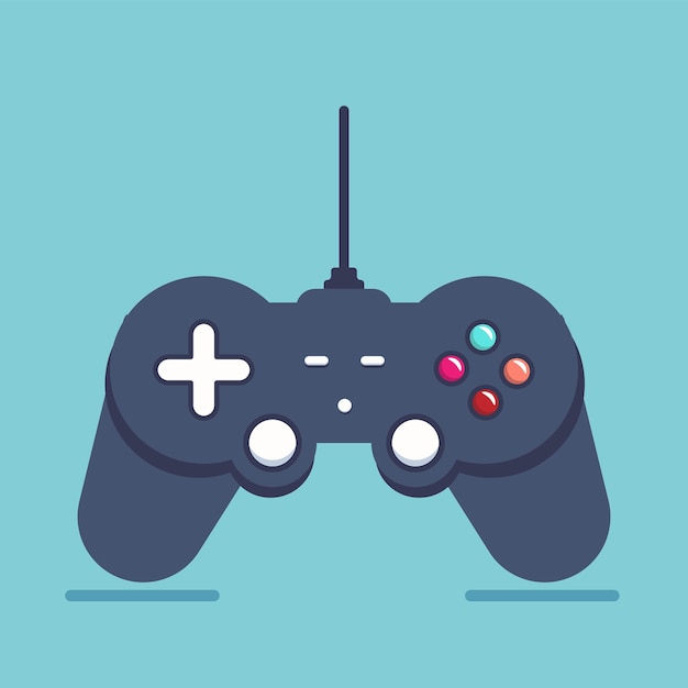 Vector gaming console vector game controller vector illustration