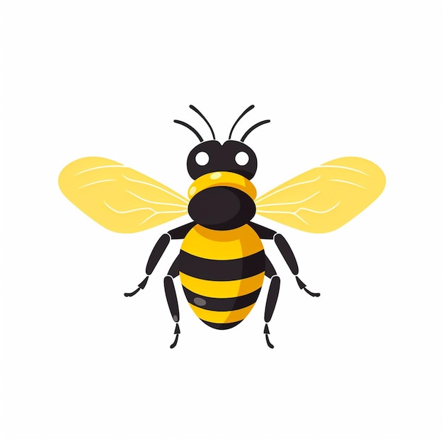 insect vector nature bee illustration honey isolated design background white animal yello