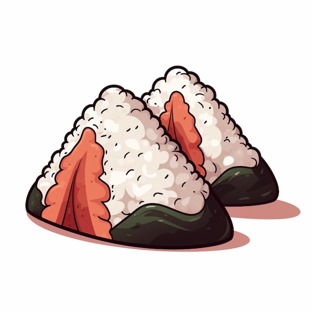 onigiri rice japan illustration japanese food vector traditional asian meal icon cuisine