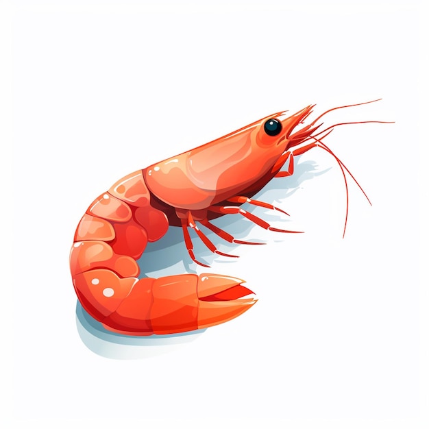 seafood shrimp vector illustration sea food restaurant prawn isolated shellfish menu ocea