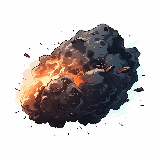 space meteor vector illustration comet meteorite galaxy astronomy asteroid cosmos star un