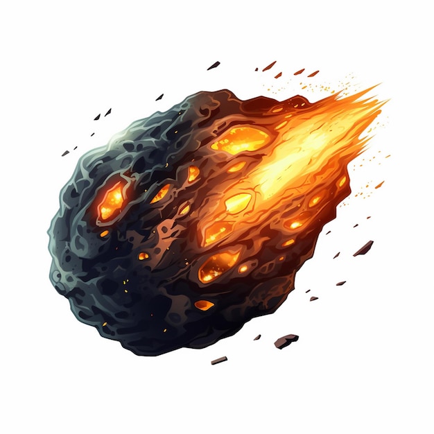 space meteor vector illustration comet meteorite galaxy astronomy asteroid cosmos star un