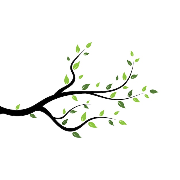 Tree branch vector ilustration design template