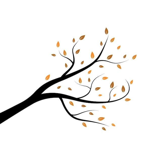 Tree branch vector ilustration design template