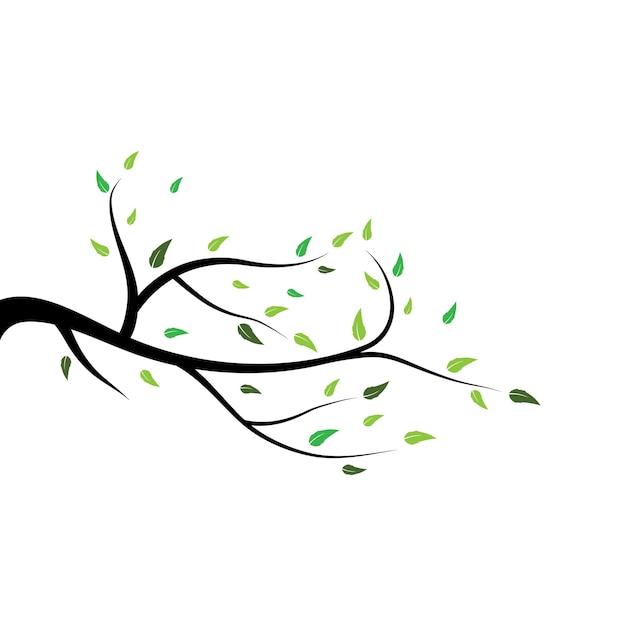 Tree branch vector ilustration design template