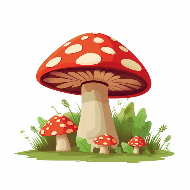 vector mushroom illustration design nature forest drawing art food isolated mushrooms aut