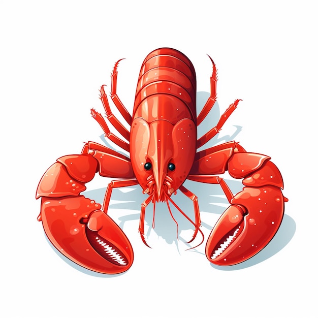 vector illustration sea ocean lobster seafood food isolated animal design restaurant shel