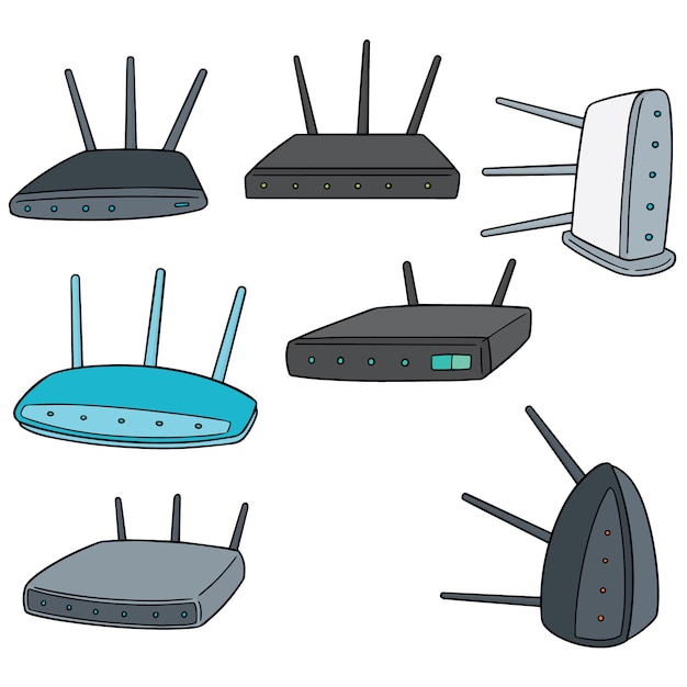 Vector vector set of wireless router