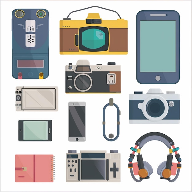 vector technology device illustration digital gadget set modern design icon mobile cartoo