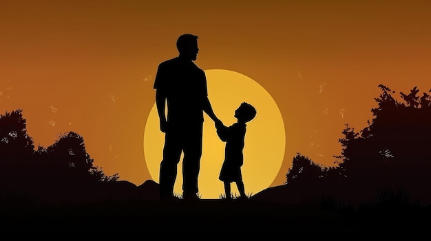 Father's Day Background Illustration AI GenerativexA