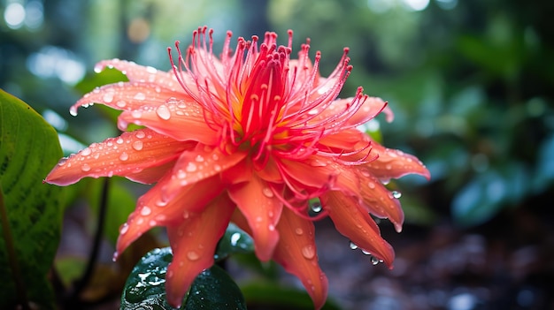 flower on green background