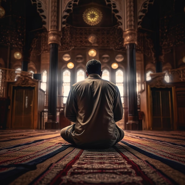 Premium AI Image | muslim praying