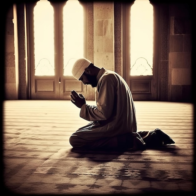 Premium AI Image | muslim praying