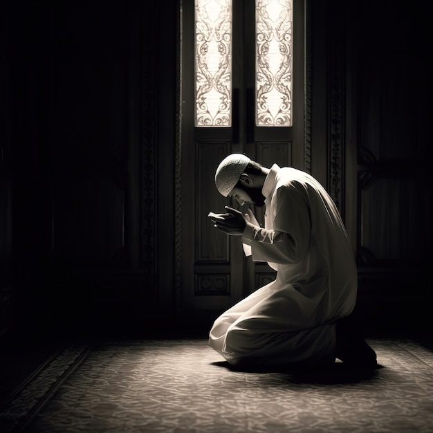 Premium AI Image | muslim praying