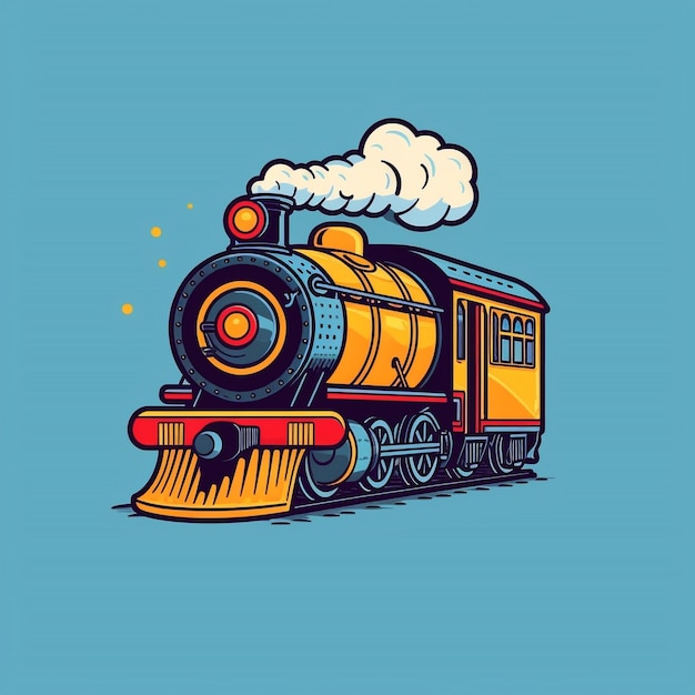 Old train clip art | Premium AI-generated image