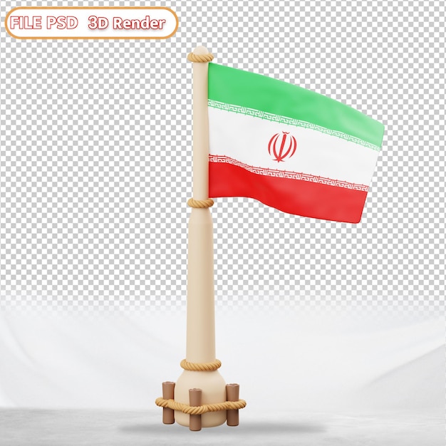 Premium PSD | Iran flag