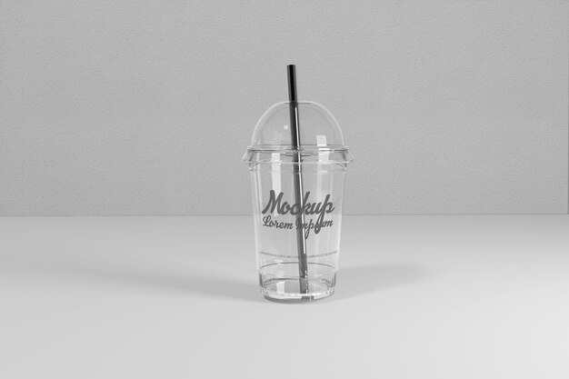 Premium PSD | Plastic cup mockup