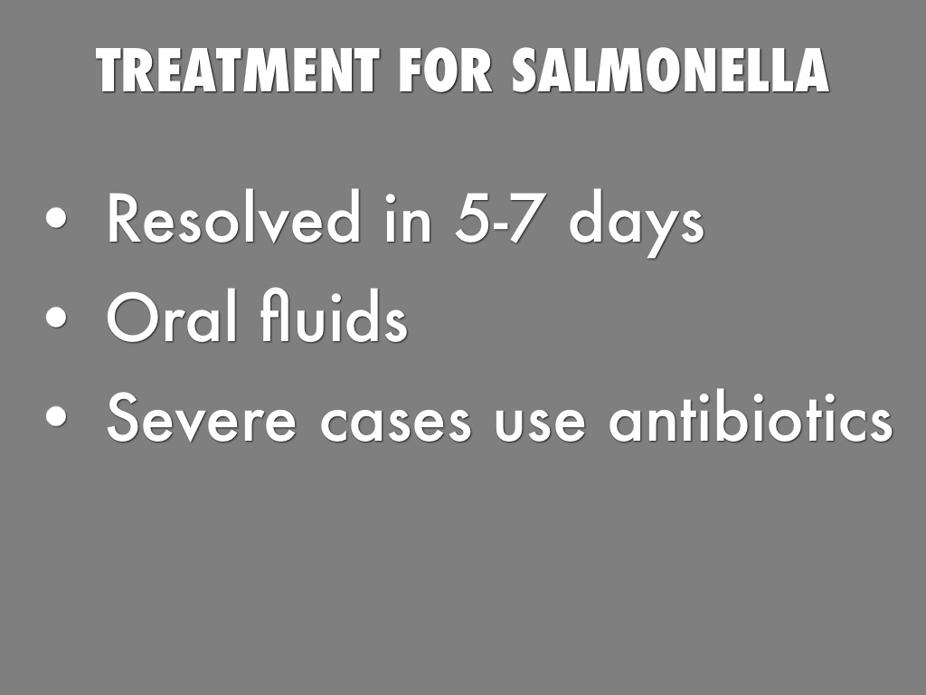 Salmonella Treatment