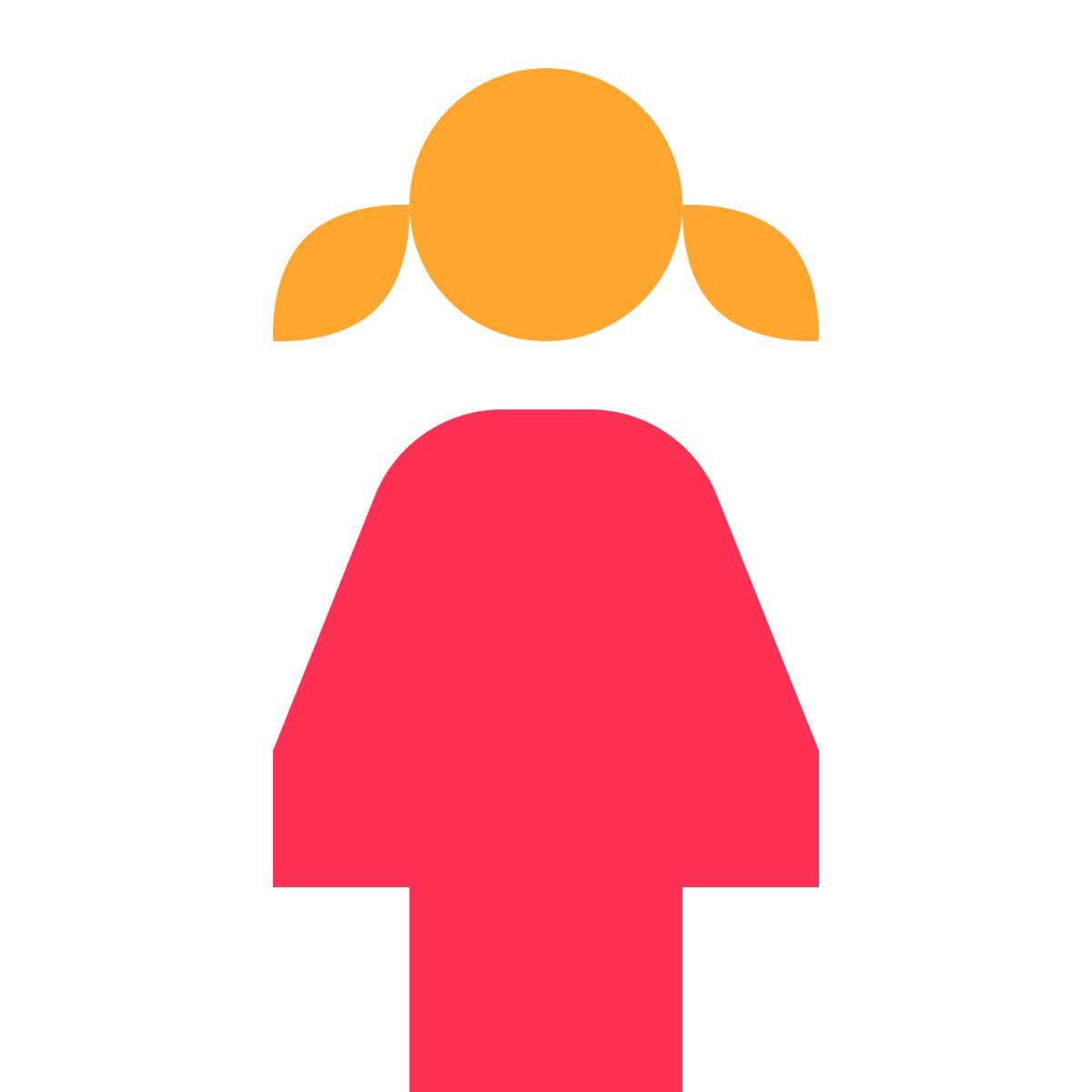 tiny color style girl icon