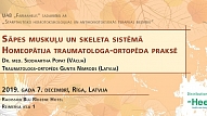 Aicina uz semināru "Sāpes muskuļu un skeleta sistēmā" un "Homeopātija traumatologa-ortopēda praksē"