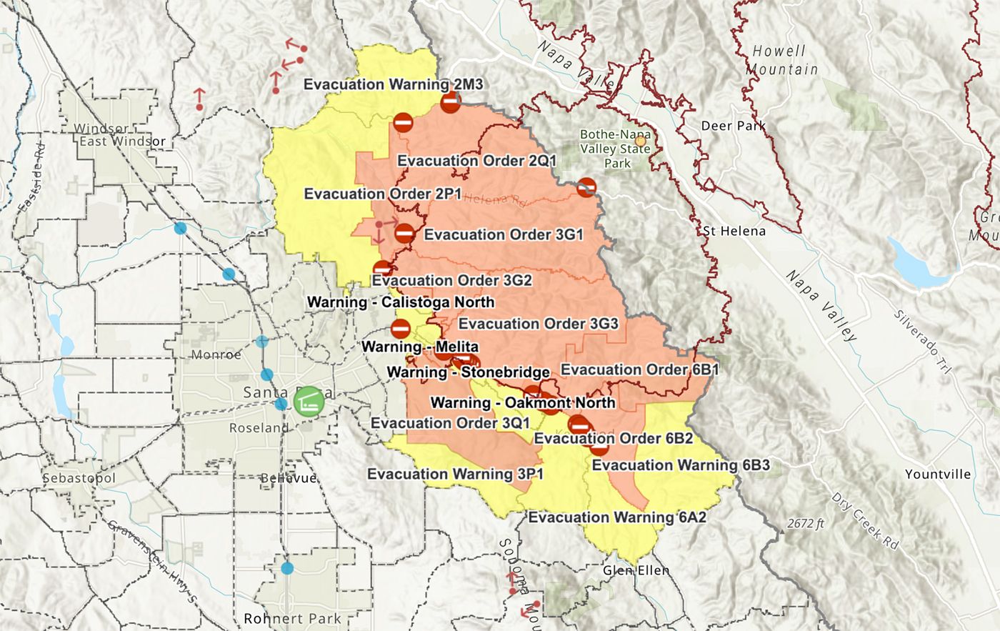 Sumner Fire Evacuation Map