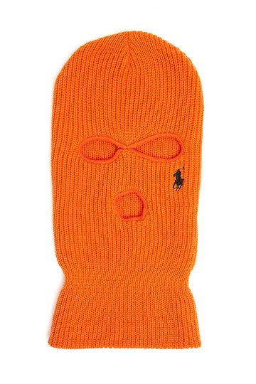 "LO TEAR DROP" ski-mask - orange/black