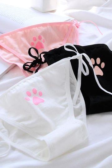 Paw Print Tie-Up Panties