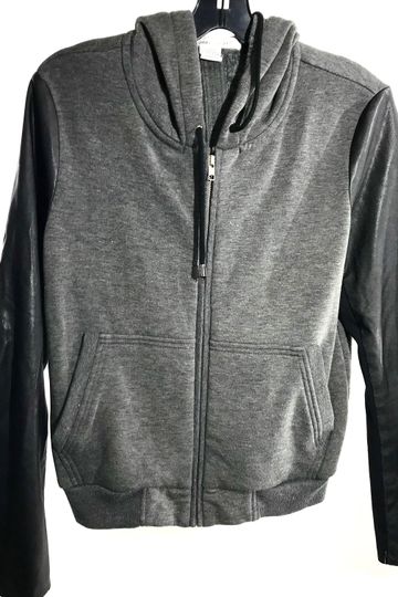 Gray/Black Zip Up Hoodie