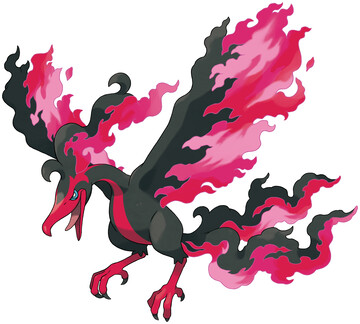 Galarian Moltres Sugimori artwork