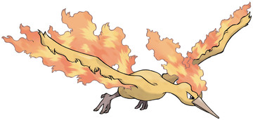 Moltres Sugimori artwork