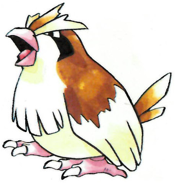 Pidgey Early Sugimori artwork - Red/Green JP