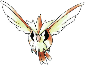 Pidgey Early Sugimori artwork - Red/Blue US