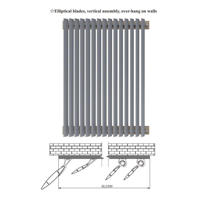 Aluminium Vertical Louver Shutter For Exterior