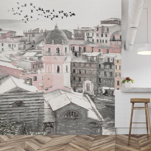 Charcoal City Wallpaper Mural