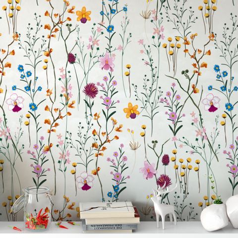 Colorful Blossoms Wallpaper Mural