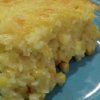 Upclose photo of corn spoon bread.