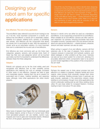 Designing your robot arm for specific applications