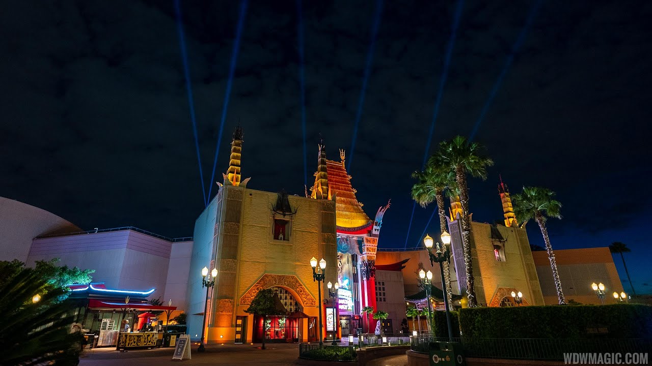 New lighting and searchlights at the Chinese Theater