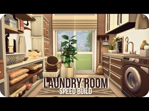 LAUNDRY ROOM | Sims 4 Laundry Day Speed Build