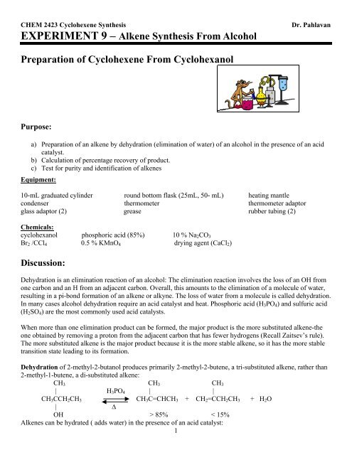 cyclohexanol dehydration